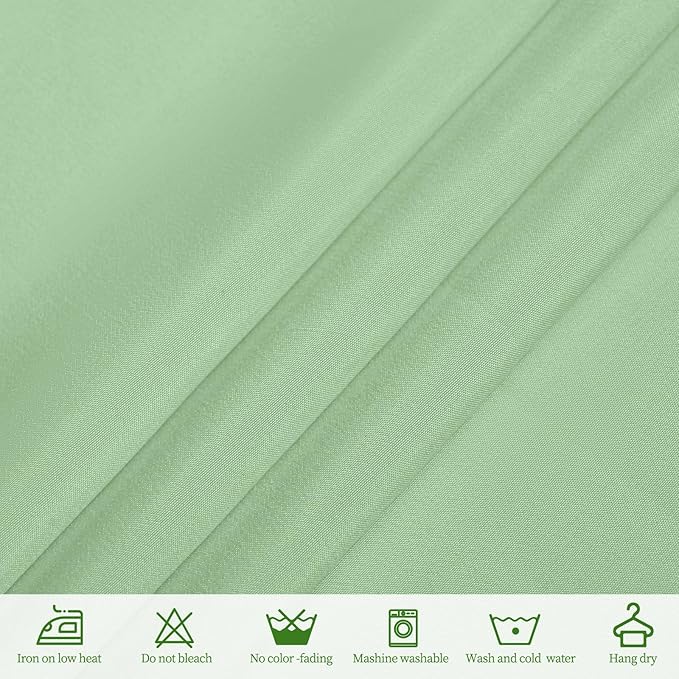 10 Pack Sage Green Rectangular Tablecloths, 60 x 126 Inch, Wrinkle & Stain - Image 3