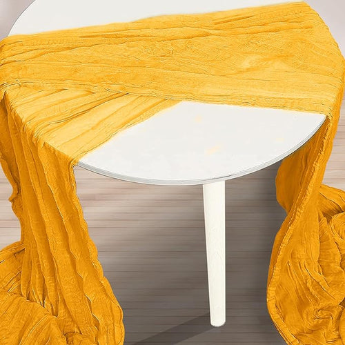 10 Pack Gold Cheesecloth Table Runner 35x120 Inch 10Ft Rustic Gauze Cheese - Image 2