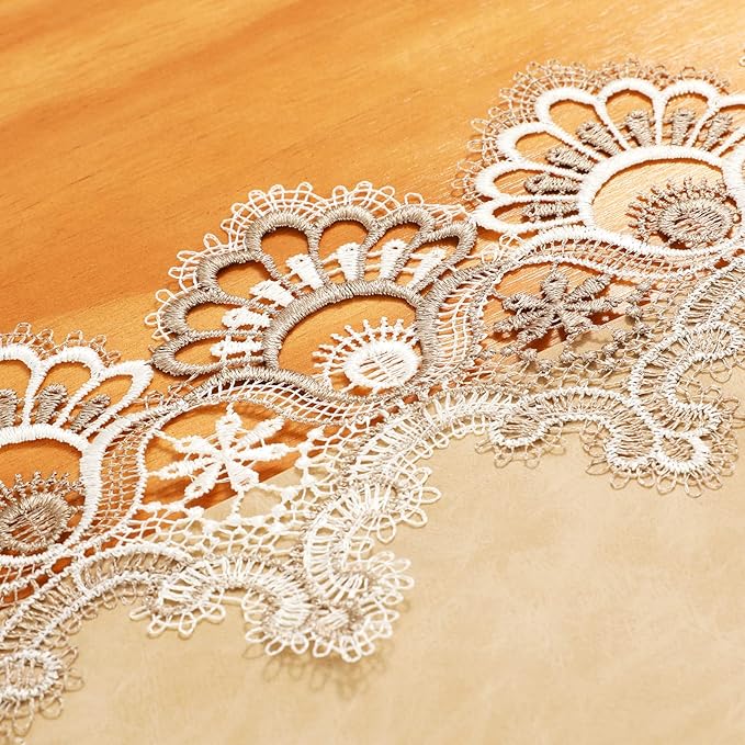 Vintage Lace Dining Table Runner, 72 Inches Macrame Coffee Table Runners - Image 6