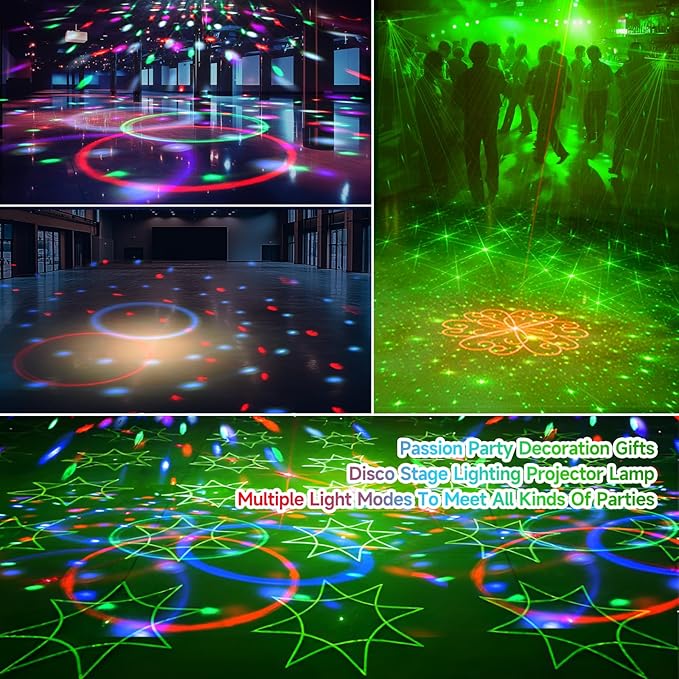 6 in 1 Party Lights Disco Ball Light Dj Disco Lights LED Stage Strobe Lights - Image 4