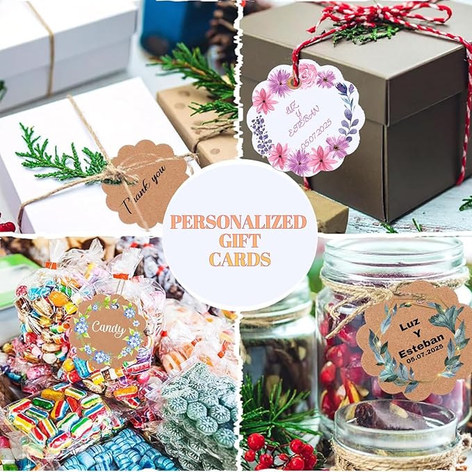 Personalized Gift Tags with String Custom Hang Tags with Your Logo/Text Small - Image 2