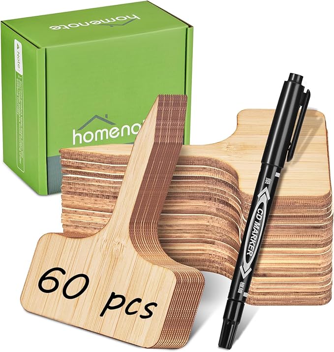 Homenote Bamboo Plant Labels 60Pcs Plant Tags by HOMENOTE