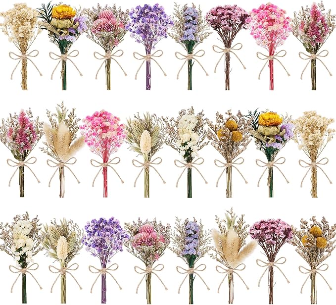 12/24 PCS Charming Dried Flowers Bouquet by WelcometoLawnIdyll