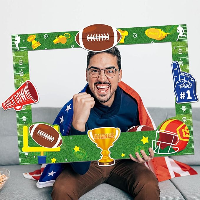 Super Bowl Game Photo Frame Party Supplies Decoration Large Size, Football - Image 6