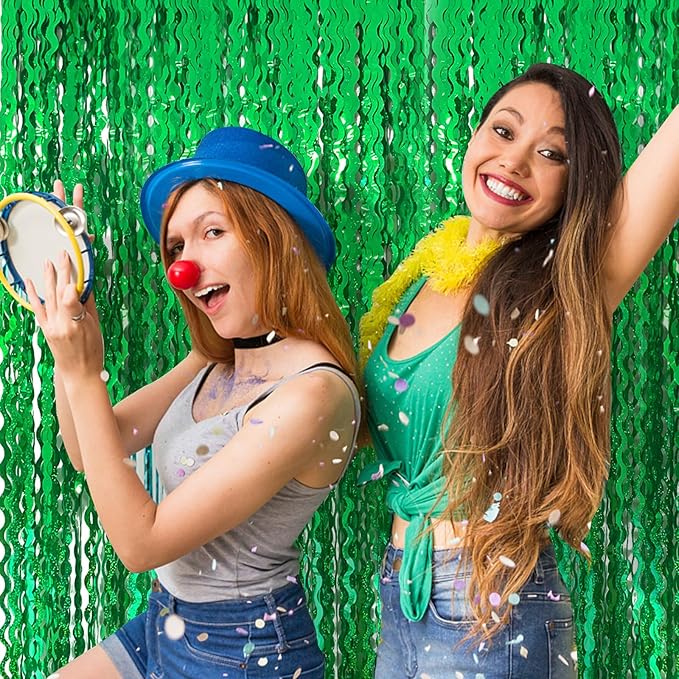 Tinsel Foil Fringe Curtains Wavy Backdrop - Image 3
