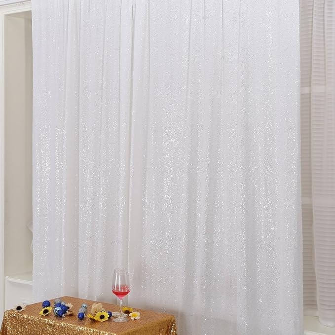 Poise3EHome 7FT x 7FT Sequin Photography Backdrop Curtain - Image 2