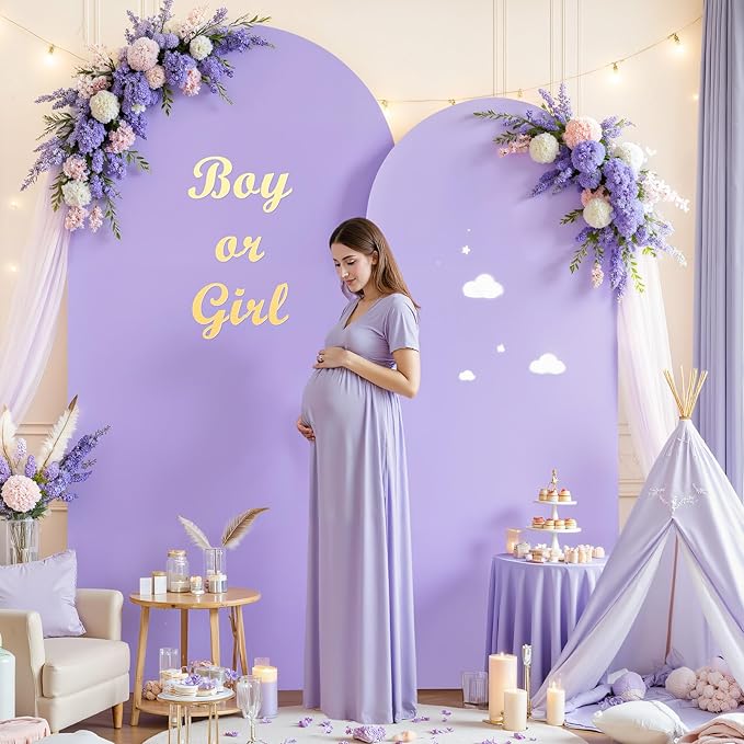 Purple Lavender Arch Backdrop Cover - Image 5