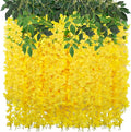 24 Pack Wisteria Hanging Artificial Flowers Fake Flowers Ratta Hanging Garland by LUZOGA