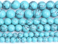 Lake Blue Turquoise Stone Beads Gemstone Round Crystal Energy Jade Beads Stone by Unknown