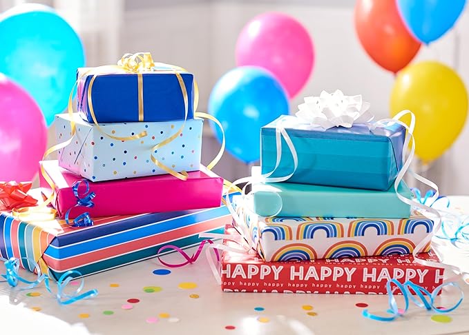 American Greetings 160 sq. ft. Reversible Wrapping Paper Set - Image 8