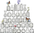 Glass Bud Vase Set of 36 Pcs Small Minimalist Vases by Tahnach