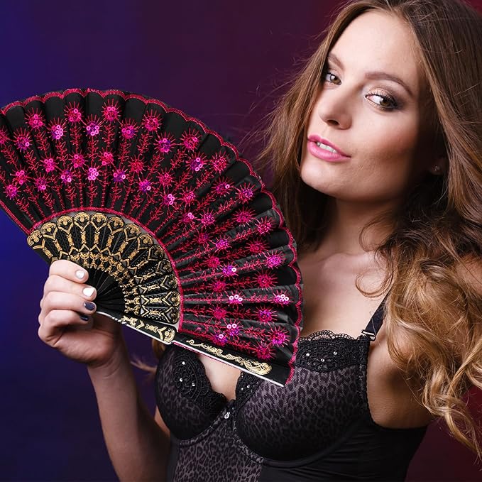 Geetery 30 Pcs Folding Hand Fan - Image 4