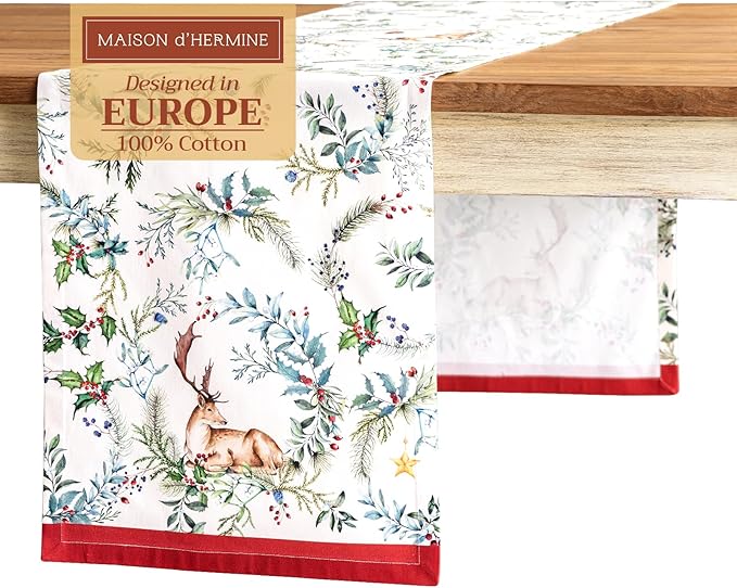 Maison d' Hermine Table Runner 100% Cotton Single Layer Table Runners 108 by MaisondHermine