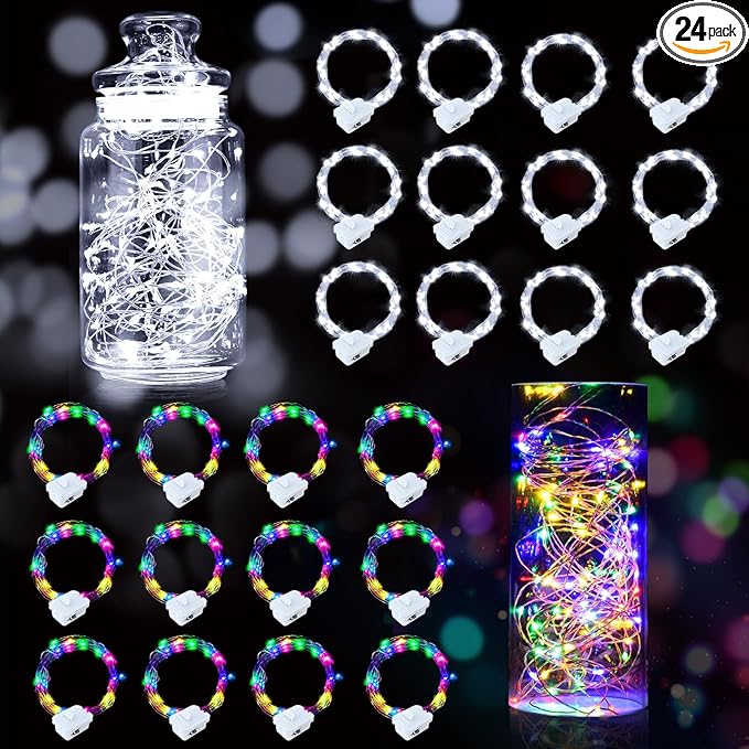 pozzolanas 24 Pack 7ft Waterproof LED Fairy Lights by pozzolanas