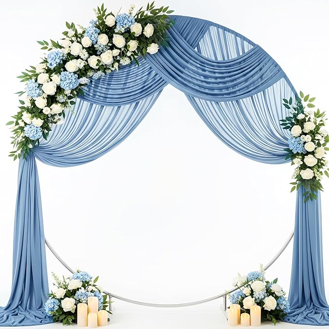 Wedding Arch Draping Fabric 29" x 19Ft Sheer Drapes by IONTACH