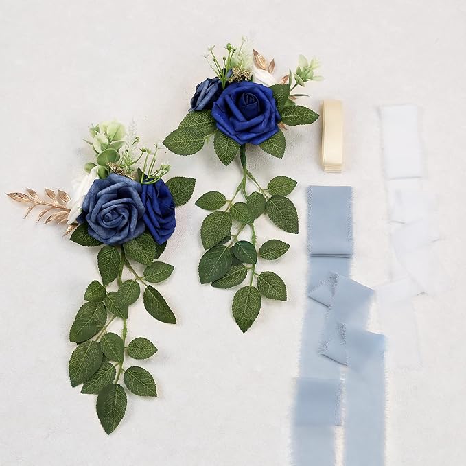 Wedding Aisle Decorations for Wedding Ceremony Set of 10 Pew Flowers for Church - Image 5
