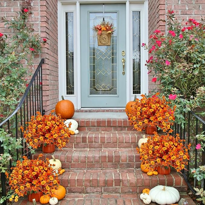 Fake Mums Fall Flowers Artificial - Image 4