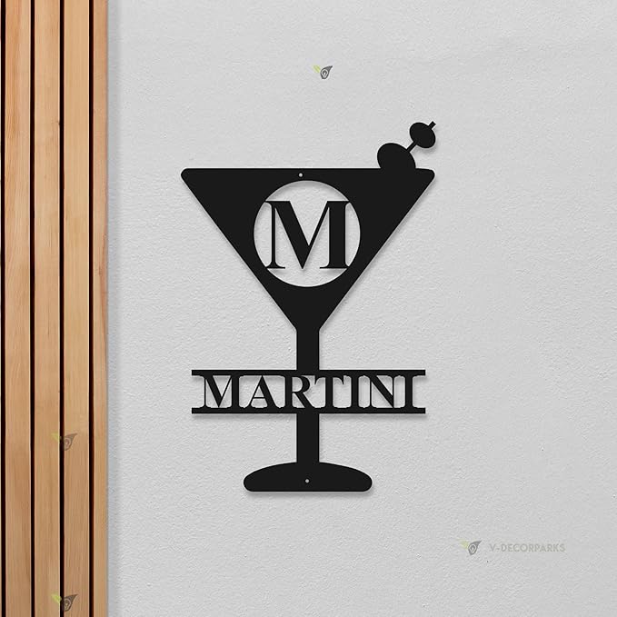 Personalized Martini Initial Name Sign LED Lights, Bar Sign, Bar Sign Decor - Image 4