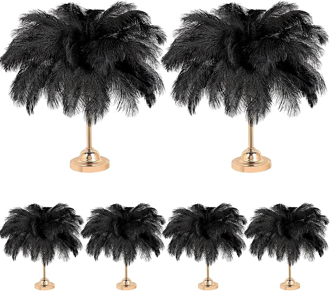 80 Pcs Large Natural Ostrich Feathers Plumes 14-16 Inch Bulk by Yuxung