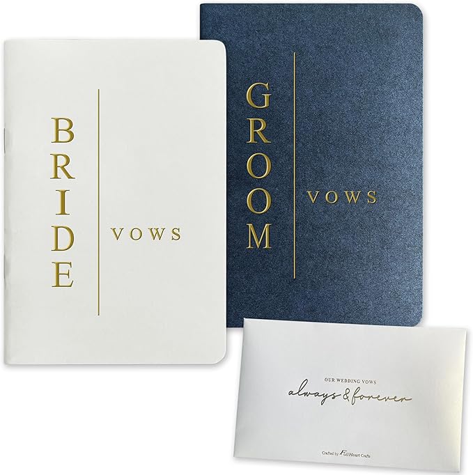 Vow Books His and Hers Wedding Vow Books Bride and Groom by WeddingGiftsWedding