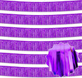 6 Pack 10 Ft Purple Foil Fringe Garland Metallic Streamers Tinsel Banner Wall by LANTIANCHEN