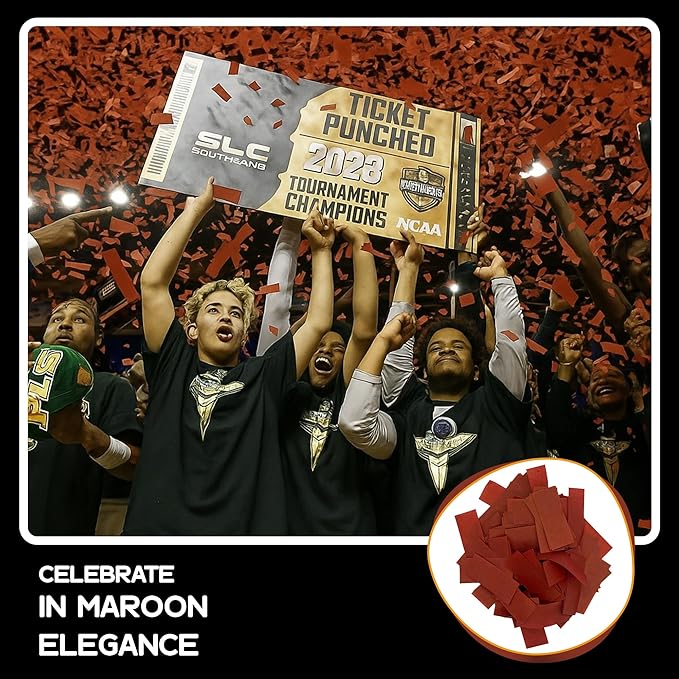 Ultimate Confetti, Maroon Biodegradable Confetti - Image 3