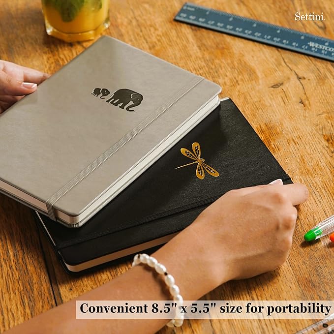 SETTINI Dotted Journal, 192 Archival-Quality Pages, QuillEase Bleed-Free Paper - Image 6