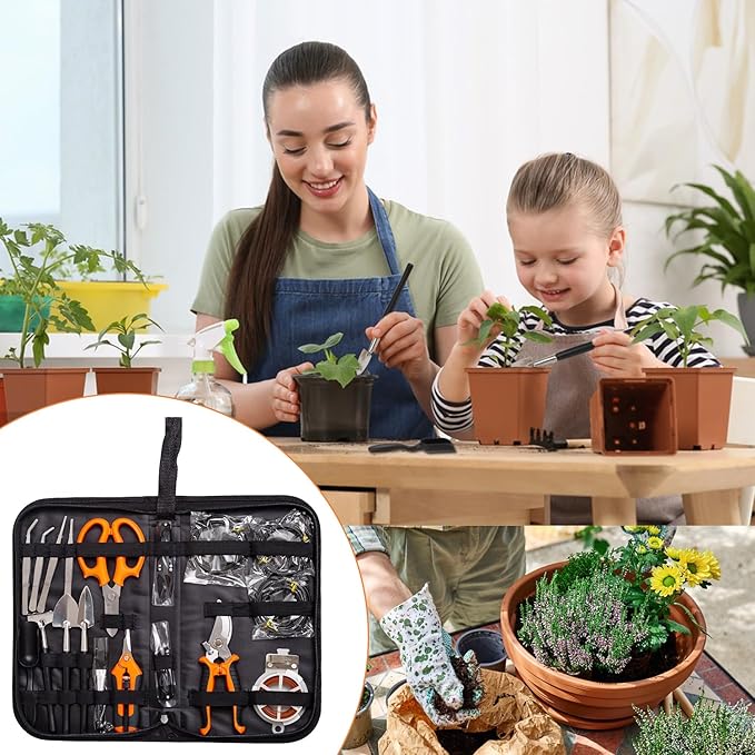 Bonsai Tools Kit 20 Pcs Garden Tools Set - Image 7