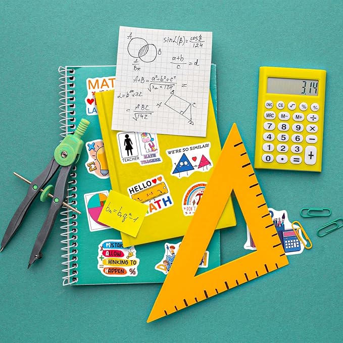 200 PCS Math Stickers for Kids Teens Students, Math Vinyl Stickers for Water - Image 5