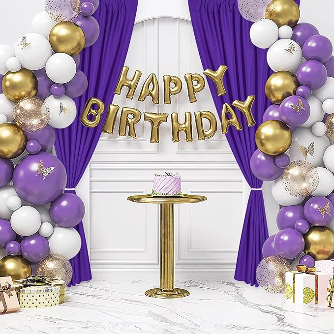 DWCN 10x8 FT Purple Backdrop Curtains - Image 7