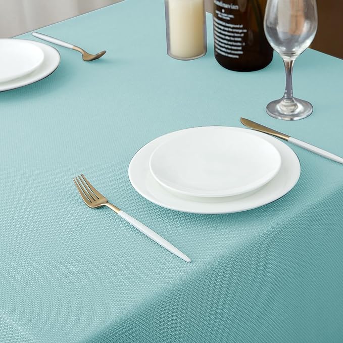 Biscaynebay Tablecloth for Rectangle Tables-52x70 Inch Aqua Blue Outdoor Picnic - Image 7