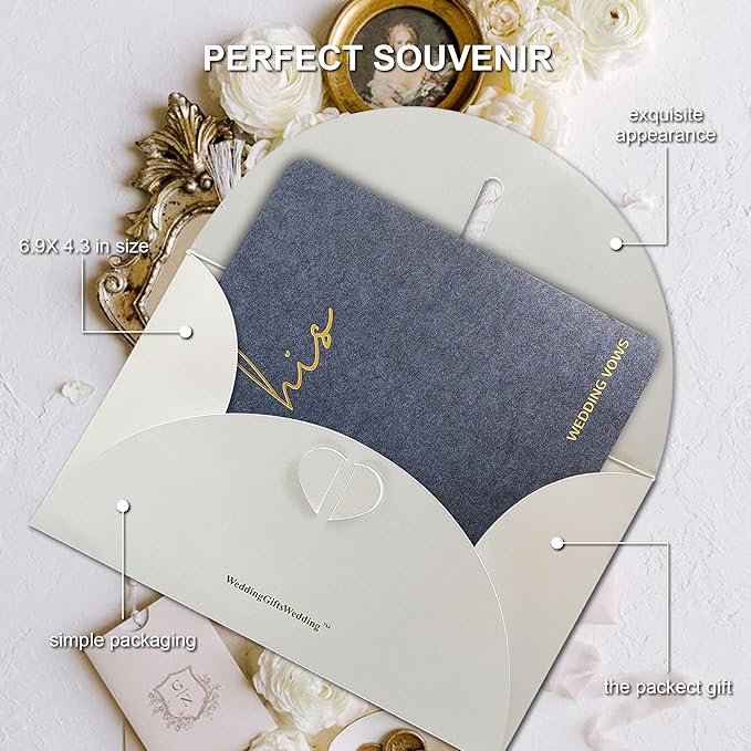 Wedding Vow Books His and Hers, Wedding Registry Gifts Ideas - Image 4