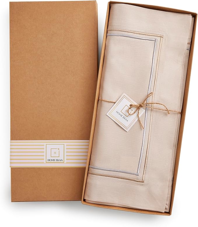 Cotton Linen Table Runner 90 Inches Long – Summer Beige Table Runner 14 x 90 - Image 5