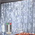 Ollny Curtain Lights 6.6x6.6ft, 200 LED White String Lights by Ollny