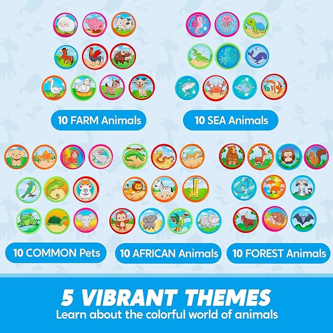 JOYIN 50 Pcs Animal Stamps for Kids, - Image 3