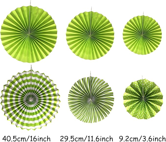 Hanging Paper Fan Set, Tissue Paper Pom Poms Flower Fan and Honeycomb Balls - Image 2