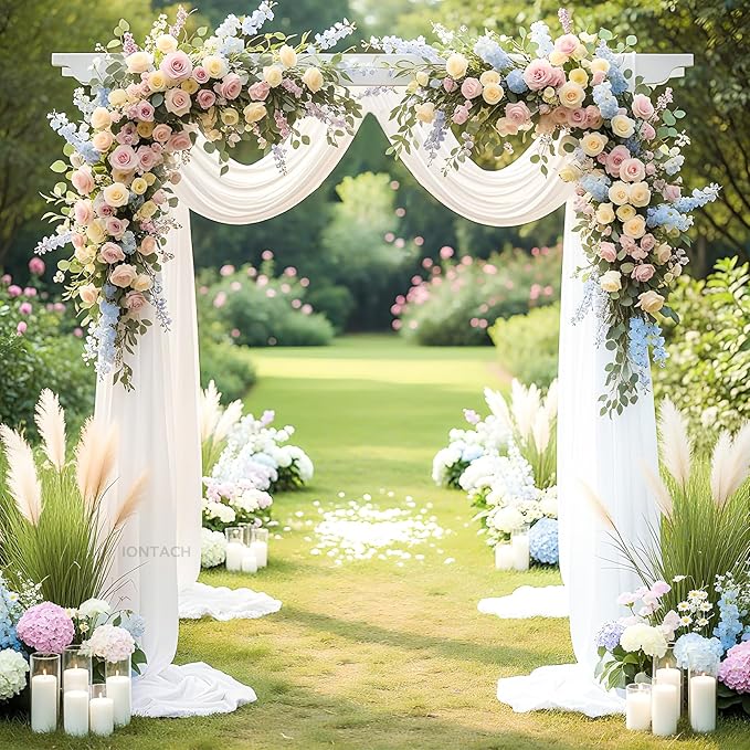 Wedding Arch Draping Fabric 29" x 19Ft Sheer Drapes - Image 3