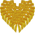 50pcs 1-1/2" Mini Yellow Satin Ribbon Bows Without Twist Ties by Micomon