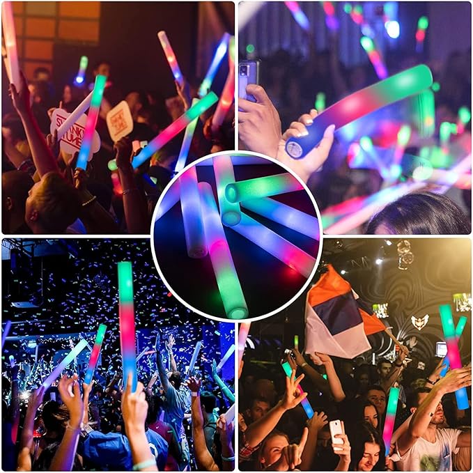 174 Pack LED Foam Glow Sticks, Glow Stick Bulk Party Pack - Image 5