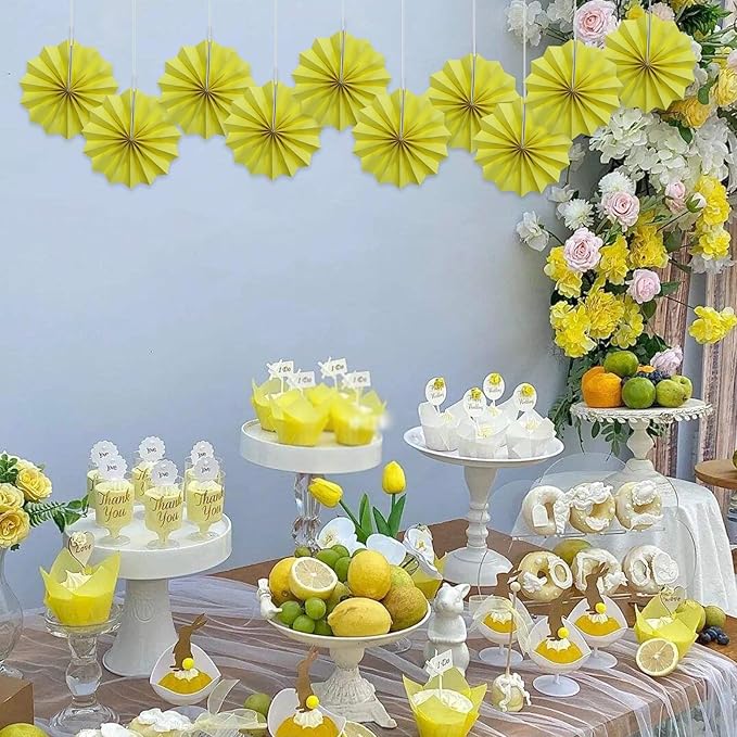 Yellow Party Decorations, Paper Decorations - Image 5
