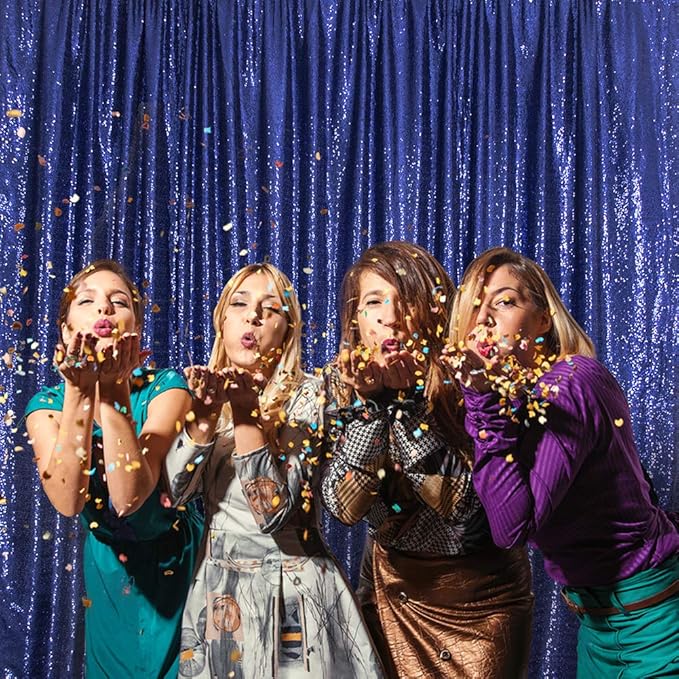 SquarePie Sequin Backdrop Curtain Less See Through Background - Image 8