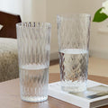 2 Clear Crystal Plastic Flower Vase, 10.2" Acrylic Rose Bouquet Vases by Unknown