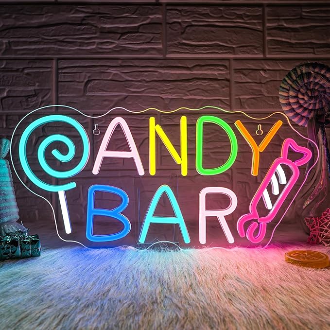 ineonlife Candy Bar Neon Sign Lollipop Neon Signs by ineonlife