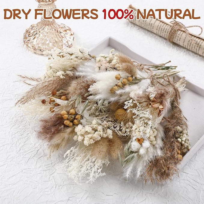 12/24 Pack Dried Flowers for Vase Various Mini Bouquet Dried Small Wildflowers - Image 3