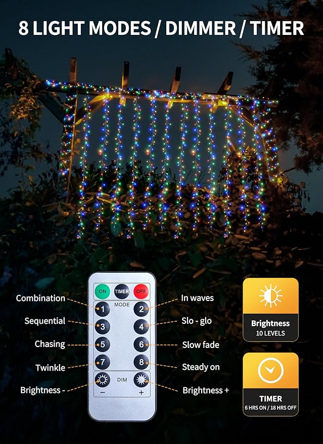 Outdoor Fairy Lights Battery Operated, 2 Pack Firecracker Twinkle String Lights - Image 6