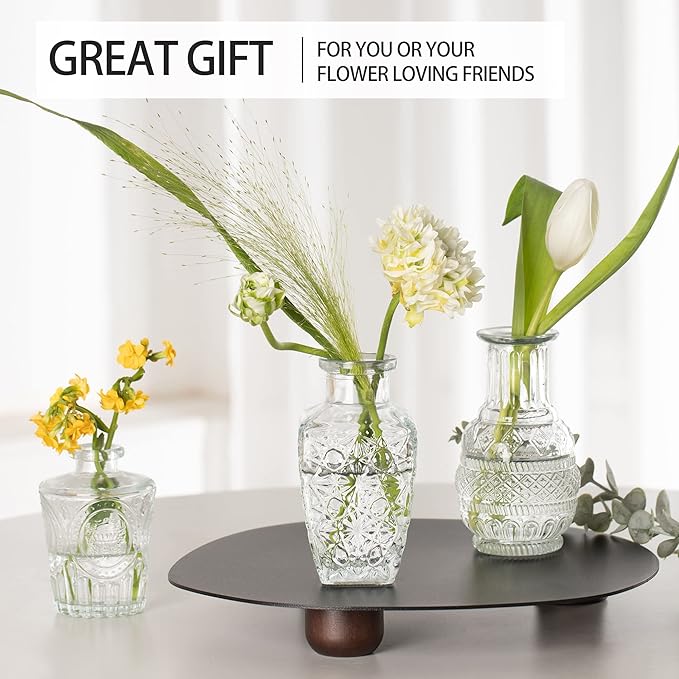 Vintage Small Vases for Flowers Set of 10, Mini Bud Vases for Flowers, Wedding - Image 5