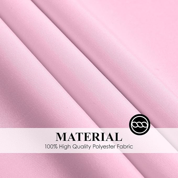 Round Tablecloth 2 Pack 108 Inch Pink Tablecloths Washable Decorative Linen - Image 5