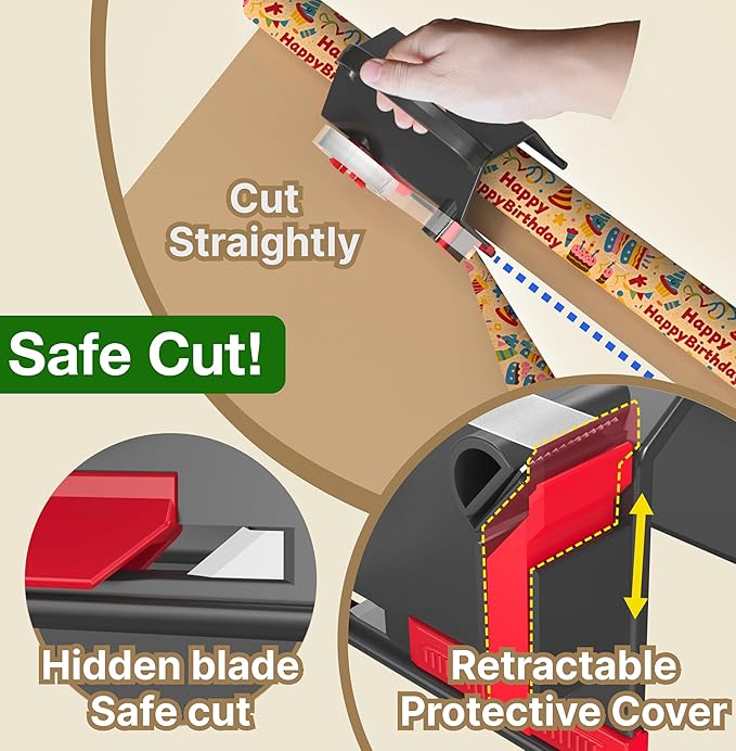 Wrapping Paper Cutter & Tape Dispenser Dual Use - Image 3