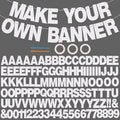 BEISHIDA 116 PCS Glitter Color White DIY Letter Banner Kit Make Your Own by Beishida