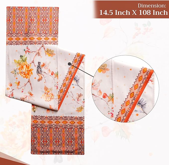 Maison d' Hermine Table Runner 100% Cotton Double Layer Table Runners 108 - Image 4